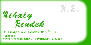 mihaly rendek business card